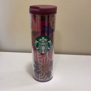 NWT Starbucks Fall 2020 Pink Rose Plum and Gold 16OZ tumbler